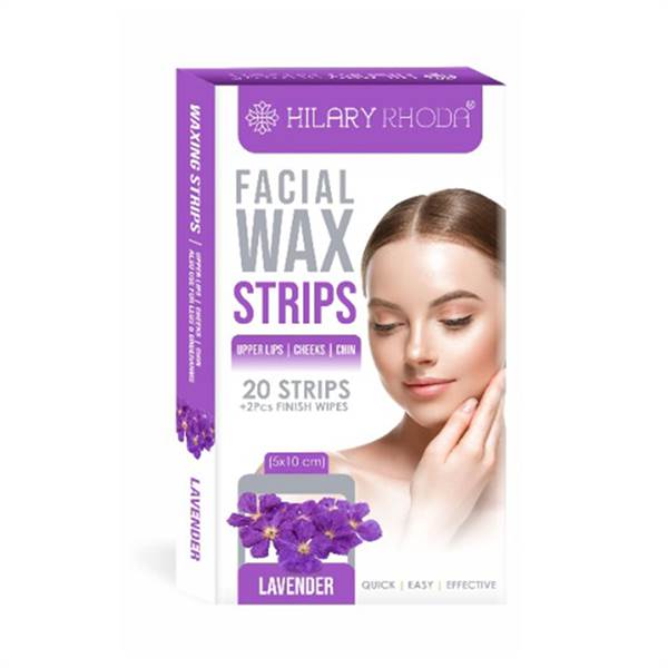 Hilary Rhoda Facial Wax Strips 20 Strips+2pcs finish (Lavender)